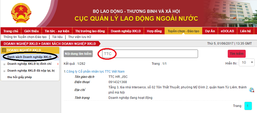 Bạn có thể tra tên công ty xuất khẩu lao động uy tín